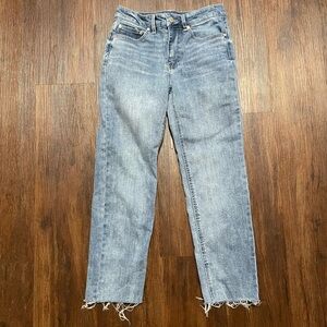 OAT New York Cropped Raw Hem Ankle Stretch Jeans